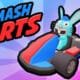 A kart drifting around a corner in Smash Karts io